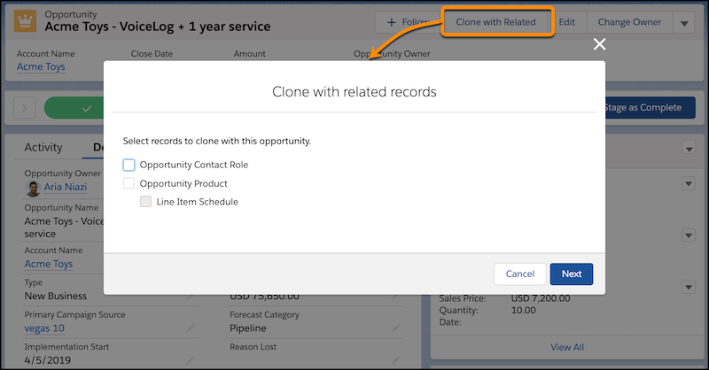 Salesforce Spring 20 Clone with Related Records