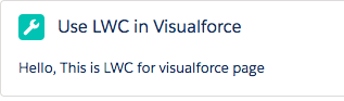 Use Lightning Web Components in Visualforce