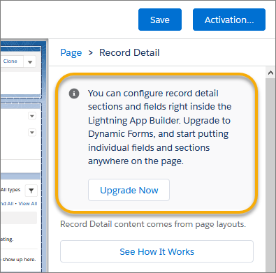 Dynamic forms upgrade now properties Salesforce Winter 21
