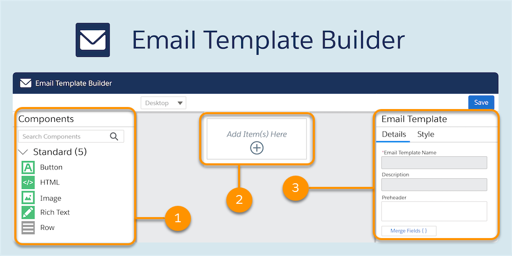 Email Template Builder annotated Salesforce Winter 21