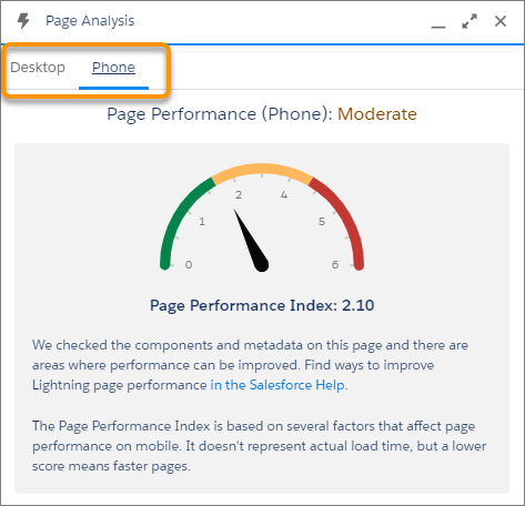 Page Performance Ligthning